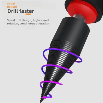 Σετ 6 κωνικά τρυπάνια διαχωρισμού καυσόξυλων με κυκλική/εξάγωνη/τετράγωνη άγκυρα για επεξεργασία ξύλου