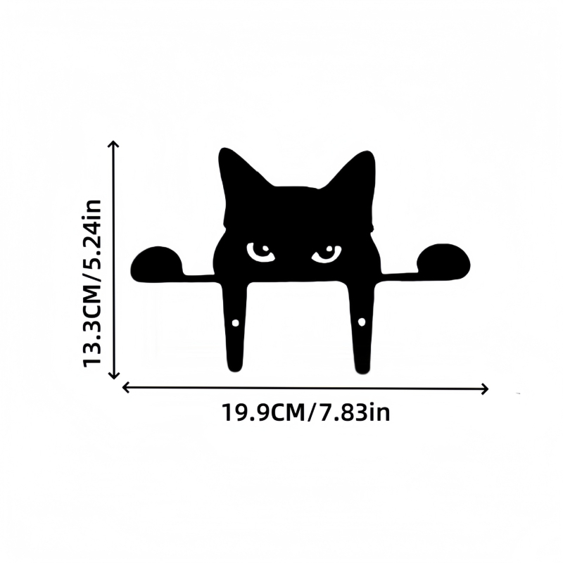 Halloween fém kertdekoráció: koponya-kémlelő macska, modern-minimalista stílus; anyag: vas; kategória: állatok; alkalmas kertre és kültéri helyekre