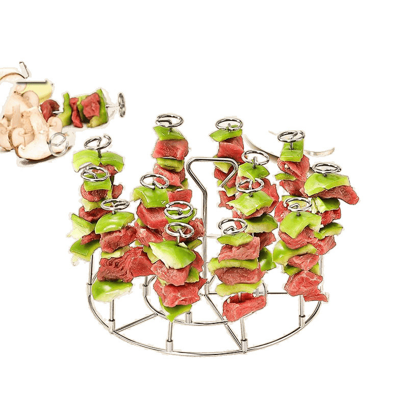 Laikiklis šašlykams be aliejaus orkaitėje – V formos, vertikalus, 304 nerūdijančio plieno