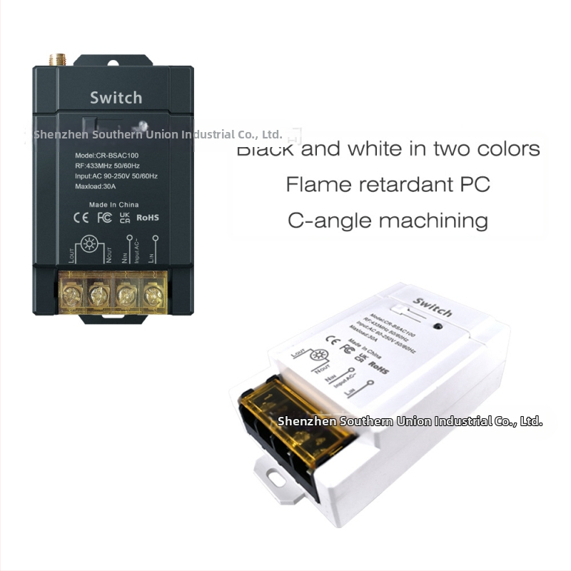 Безжичен дистанционен превключвател RF433 с усилваща антена, 30A, 90-250V AC