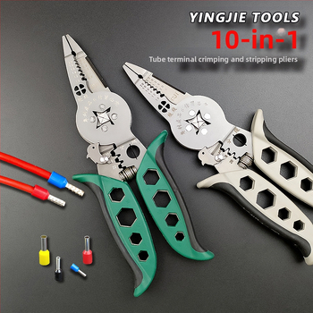 Yinjie Λαβίδες Ηλεκτρολόγου για Crimping και Αποξήλωση Τερματικών Σωληνωτών, Ευθεία Κεφαλή, 0,22 kg