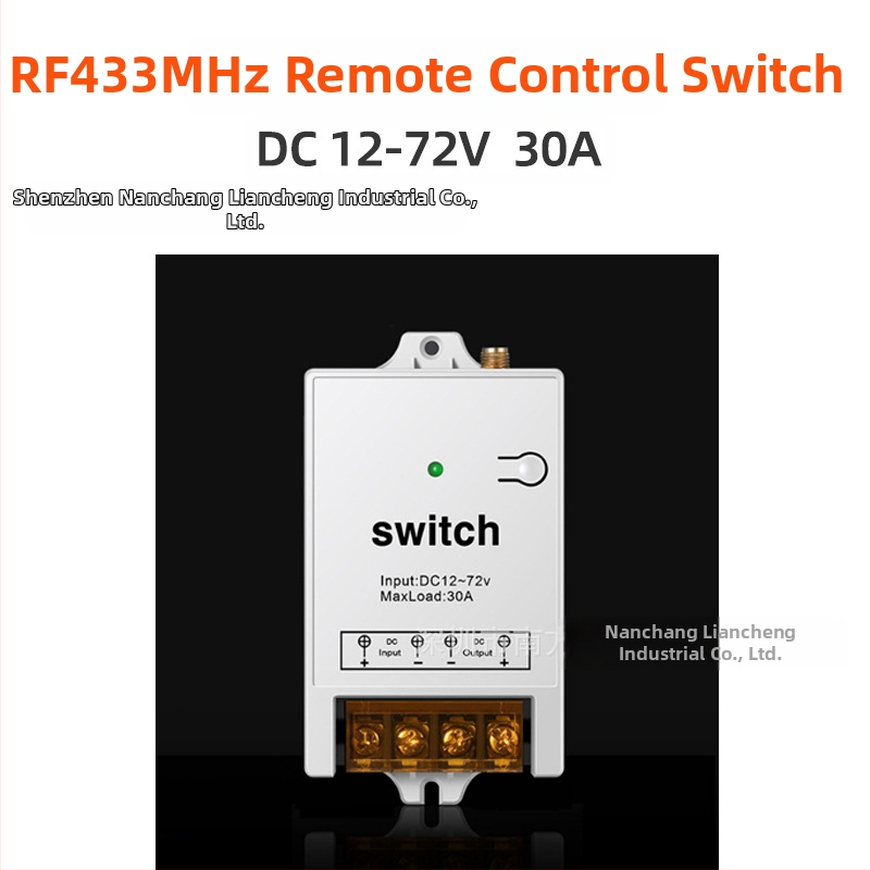 Безжичен дистанционен превключвател за управление, DC12-72V, 30A, RF433, за водна помпа и осветление