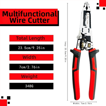 Star Tíz az egyben multifunkcionális vezeték-szigetelő fogó, otthoni villanyszerelőknek, hegyes szájú, erőfeszítés-megtakarító, Cr-Mo acél (CR-V)