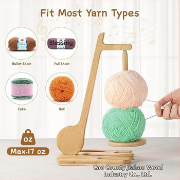 Ξύλινο πολυλειτουργικό ράφι για νήματα — επιτραπέζιο, σταθερό, περιστρεφόμενος μαγνητικός φορέας κλωστής, μάρκα Jiahao