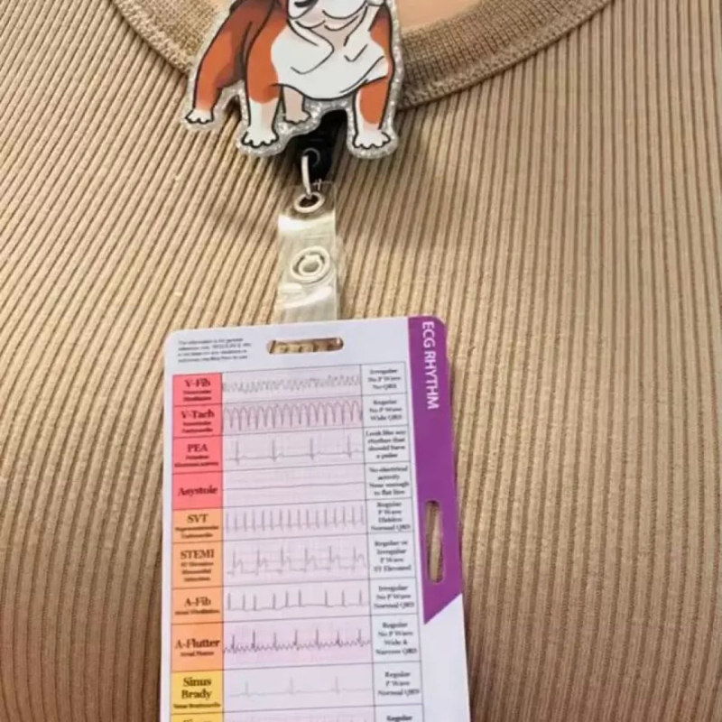 Джобна карта за анализ на сърдечния ритъм — правоъгълна форма, 13 g, пластмаса, опаковка opp