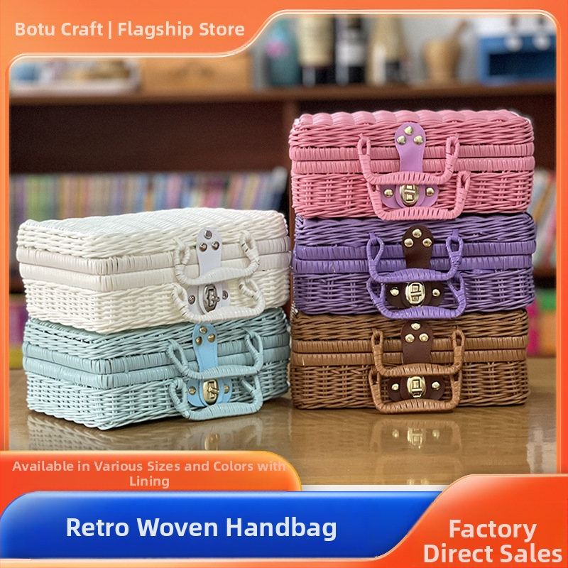 Laikymo dėžė, rankų darbo iš imitacinio rotango, klasikinio kinų stiliaus (talpa 110 L, modelis snx005)