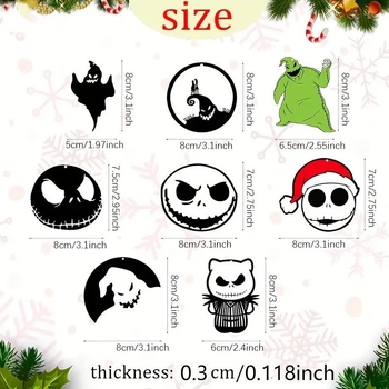 Ξύλινο σετ κρεμαστών διακοσμητικών – Independent, χριστουγεννιάτικο στυλ, υλικό: ξύλο