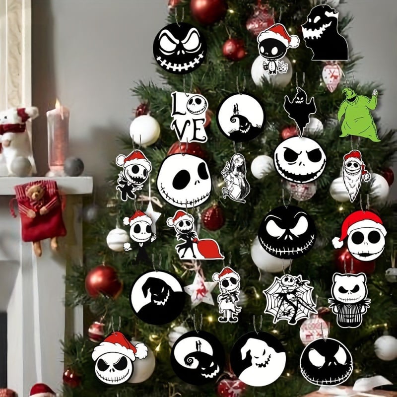 Fából készült függő dekorációkészlet – Independent márka, karácsonyi stílus, anyag: fa