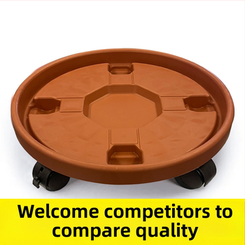 Подвижна тава за саксии от смола с колела – подова употреба, инжекционно формована, подходяща за дом, градина и балкон