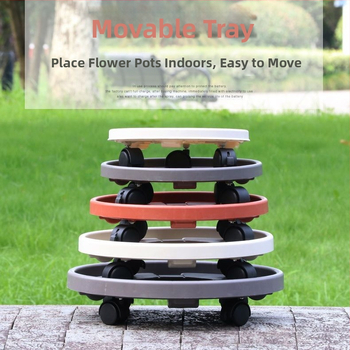 Κινούμενη ρητινώδης δίσκος για γλάστρες με ρόδες – κατάλληλη για χρήση σε δάπεδο, χύτευση με έγχυση, για οικία, κήπο και μπαλκόνι