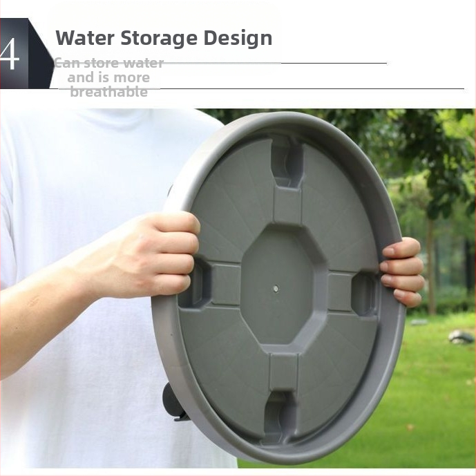 Подвижна тава за саксии от смола с колела – подова употреба, инжекционно формована, подходяща за дом, градина и балкон