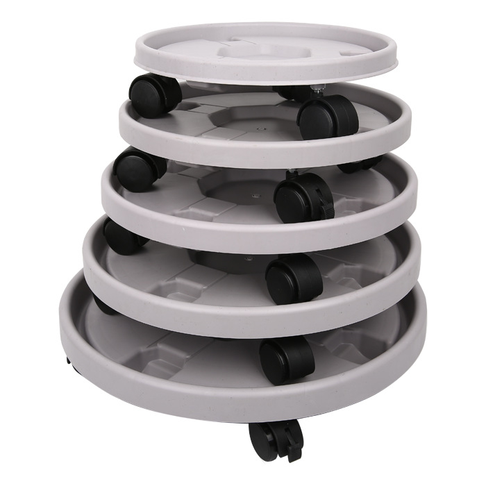 Подвижна тава за саксии от смола с колела – подова употреба, инжекционно формована, подходяща за дом, градина и балкон