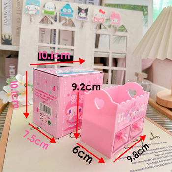 Κουτί αποθήκευσης επιφάνειας με διαμερίσματα, πλαστικό PP, χωρητικότητα 1 L, χωρίς καπάκι, Kulomi σε σχέδιο ιαπωνικού στυλ κινουμένων σχεδίων — σετ 108 τεμάχια