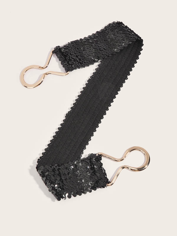 Széles metal öv kabátokhoz és ruhákhoz, ötvözetből készült csattal, kampós zárás, >4 cm szélesség