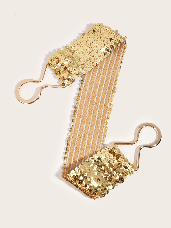 Széles metal öv kabátokhoz és ruhákhoz, ötvözetből készült csattal, kampós zárás, >4 cm szélesség