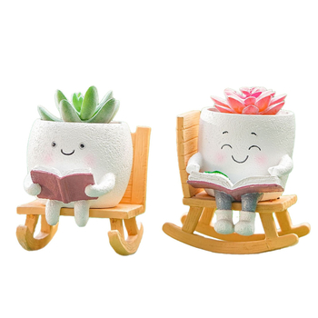 Sintetinis dervos sodo vazonas su supynėmis – sintetinis resin, dervų apdirbimas, ženklo Rich Shuangyi, dovana gimtadieniams, naujiems namams, absolventams