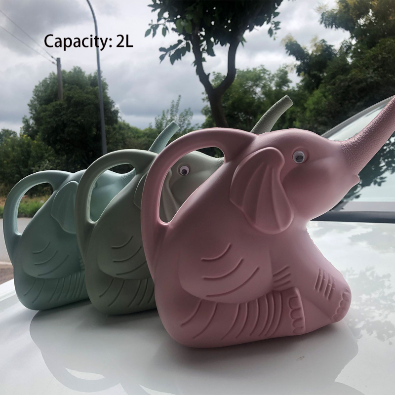 Elefánt alakú öntözőkanna hosszú csőrrel otthoni kertészkedéshez – PP anyag, 2 L kapacitás, öntöző/spray palack