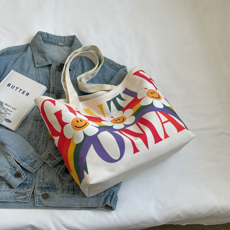 Vászon Tote táska cipzárral, vízszintes négyzet alakú forma, belső cipzáras zseb