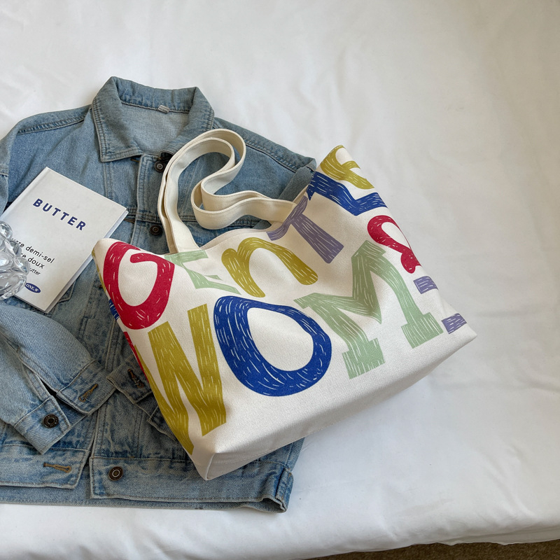 Vászon Tote táska cipzárral, vízszintes négyzet alakú forma, belső cipzáras zseb