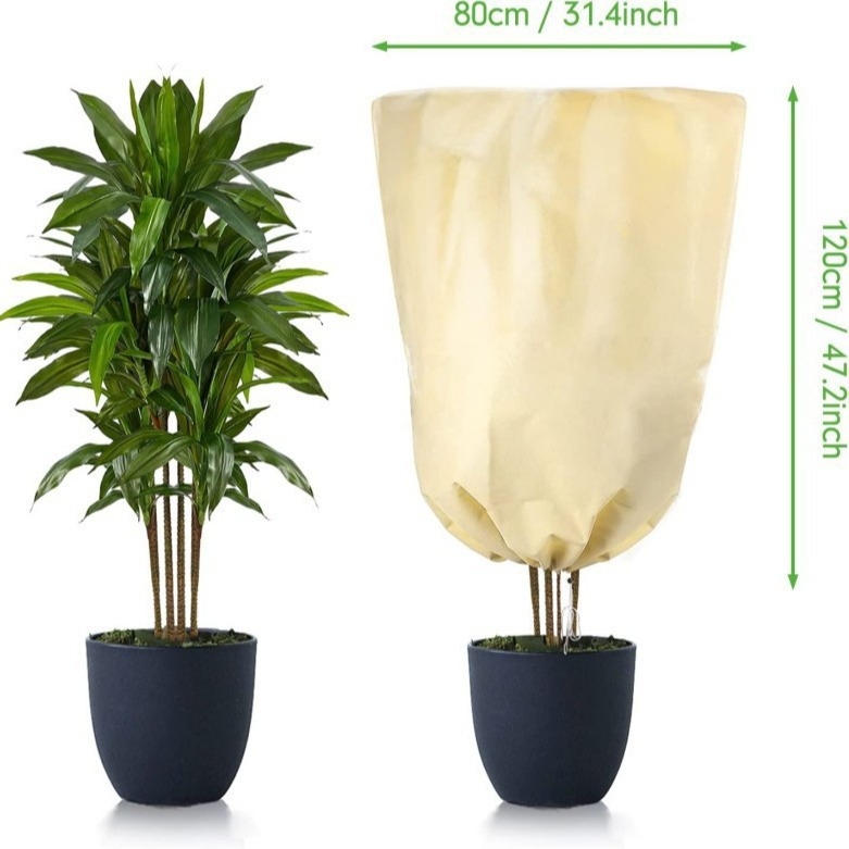 Vastagított növényvédő takaró kötözős zsinórral | polipropilén-nemszőtt anyag | téli védelem és kártevőriasztás