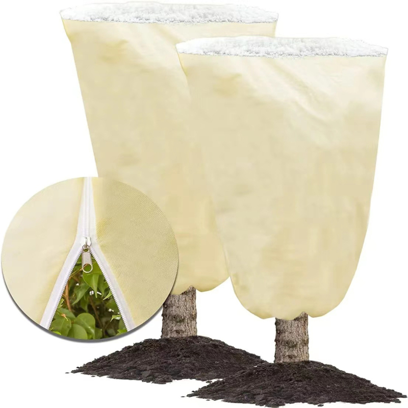 Vastagított növényvédő takaró kötözős zsinórral | polipropilén-nemszőtt anyag | téli védelem és kártevőriasztás