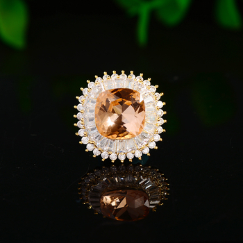 Geometriai broska teljes cirkóniával, réz anyag, elektroplatált felület — reverhez/dzsekihéz kiegészítő