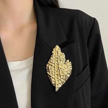 Κράμα γεωμετρική καρφίτσα για γυναίκες, με ηλεκτροπλατιωμένο φινίρισμα, διακοσμητικό αξεσουάρ με προσωπικό στιλ