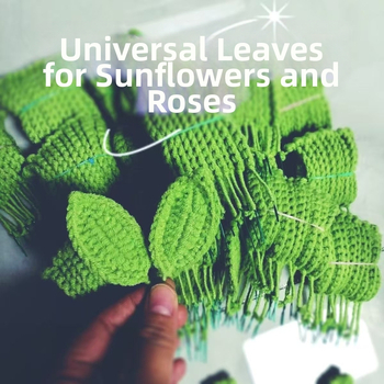 Υφαντό νήμα φύλλου ηλίανθου - χειροποίητα φύλλα, ημιέτοιμα κομμάτια πλέξης, μπουκέτο τριαντάφυλλα; Μάρκα: Άλλο; 3C Κατηγορία: Παιχνίδια 14+; Ηλικία: 61+