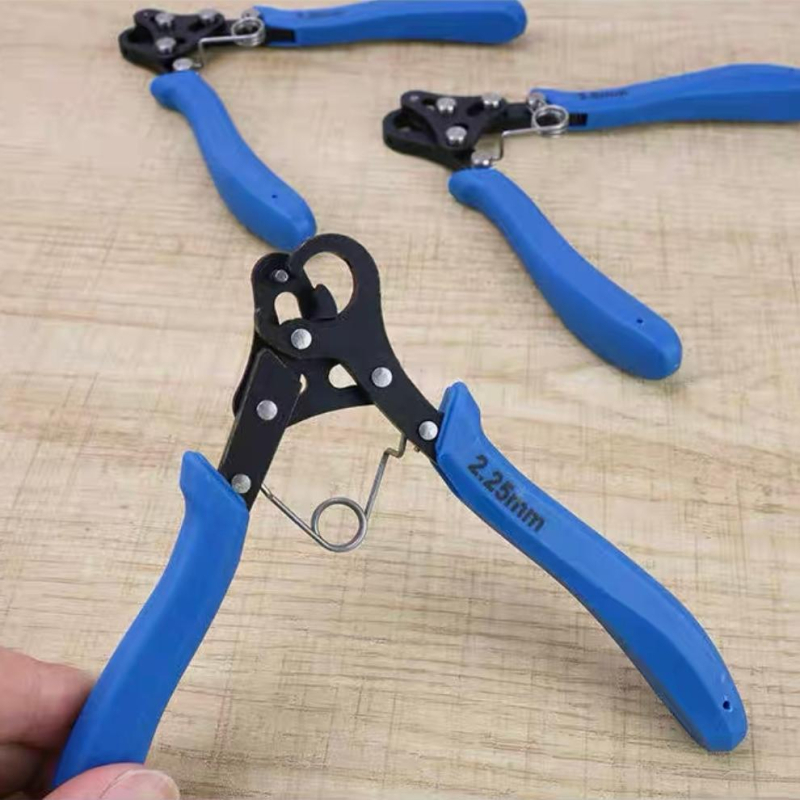 Ékszerkészítéshez gyöngyfűző fogó kerek orrú, 9 pin, C-gyűrű, magas szénacélból