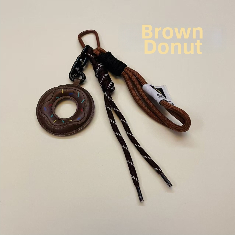 Donut formos rankinės pakabukas su vaisių raštu, nailoninis pakabukas rankinėms, stilius: nacionalinė tendencija ir naujasis stilius (Nailonas; Vaisių raštas; Stilius: Nacionalinė tendencija ir Naujas stilius; Sezonas: Žiema 2024)