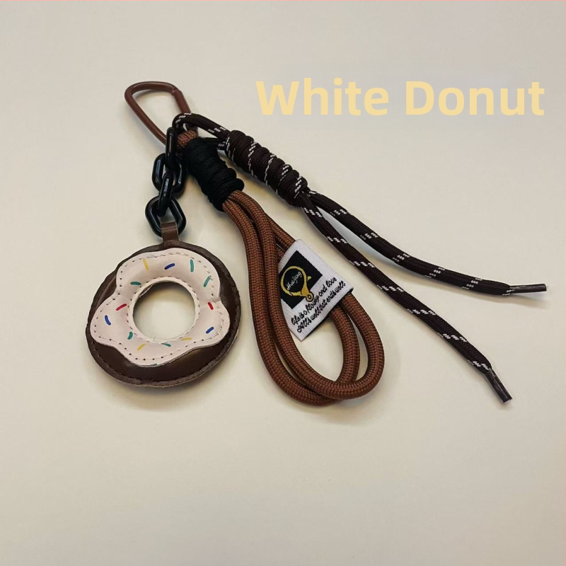 Donut formos rankinės pakabukas su vaisių raštu, nailoninis pakabukas rankinėms, stilius: nacionalinė tendencija ir naujasis stilius (Nailonas; Vaisių raštas; Stilius: Nacionalinė tendencija ir Naujas stilius; Sezonas: Žiema 2024)