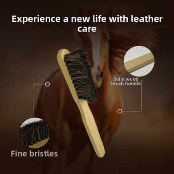 Batų šepetėlis su medine rankena, ilga plona rankena, arklių plaukų šereliai (priežiūra ir dezinfekcija; Yi Jieliang)