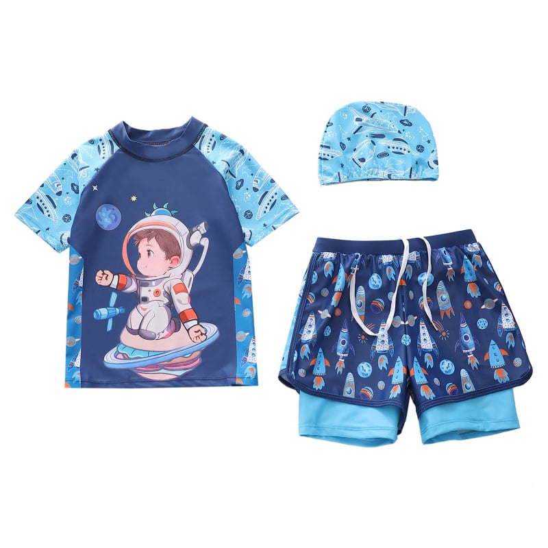 Yibaidu gyermekeknek készült különálló úszóruha, magas rugalmasságú poliészter anyag, 84% poliészter, bélés 98% poliészter, 2–13 éveseknek