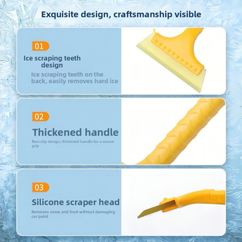 Αποχιονιστικό σκραπ αυτοκινήτου με επεκτειόμενη λεπίδα — για πάγο και χιόνι, εμπρός και πίσω παρμπρίζ, πολυλειτουργικό, υλικό PP, προσαρμογή