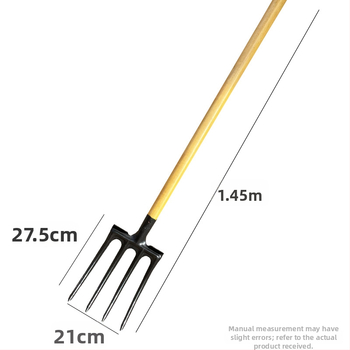 Keturių dantų mangano plieno sodo šakutė kopimui ir dirvos atlaisvinimui