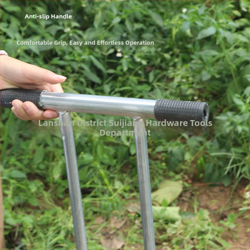 Sėjinukų persodinimo įrankis — Plieninis įrankis sodinukų persodinimui ir duobių kasimui