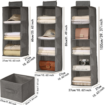 Чанта за гардероб за окачване от нетъкан текстил, голям капацитет — модел 01B1502 — за съхранение в спалнята