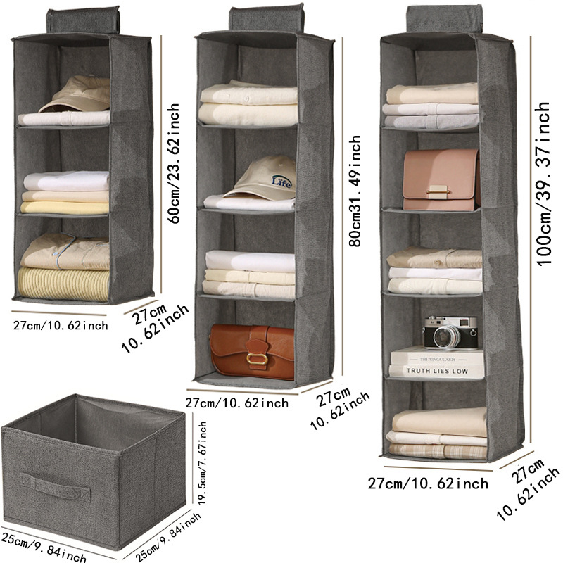 Чанта за гардероб за окачване от нетъкан текстил, голям капацитет — модел 01B1502 — за съхранение в спалнята