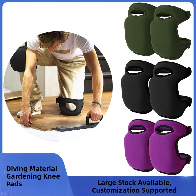 Sodo kelių pagalvėlės iš diving materialo ir kempinės; suaugusiems, 0,15 kg vienam porai, dėžutėje 50 porų