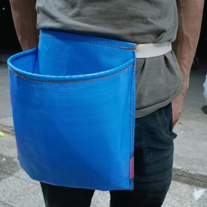 Hordozható mezőgazdasági gyümölcsszedő táska vászonból, vállon átvetős, tartós, kopásálló és vízálló