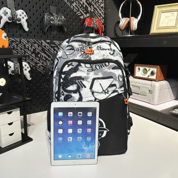 Σακίδιο αστροναύτη για μαθητές – unisex, νάιλον+δικτυωτό, χωρητικότητα 20–35 L, συμβατό με φορητό 10 ιντσών, πολυεστερική επένδυση, καμπύλοι ιμάντες ώμου