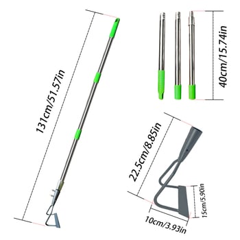 GreatGarden kerti gyomirtó kapával és gyomláló ásóval – manuális kerti eszköz, lágy talajhoz