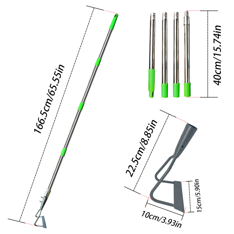 GreatGarden kerti gyomirtó kapával és gyomláló ásóval – manuális kerti eszköz, lágy talajhoz