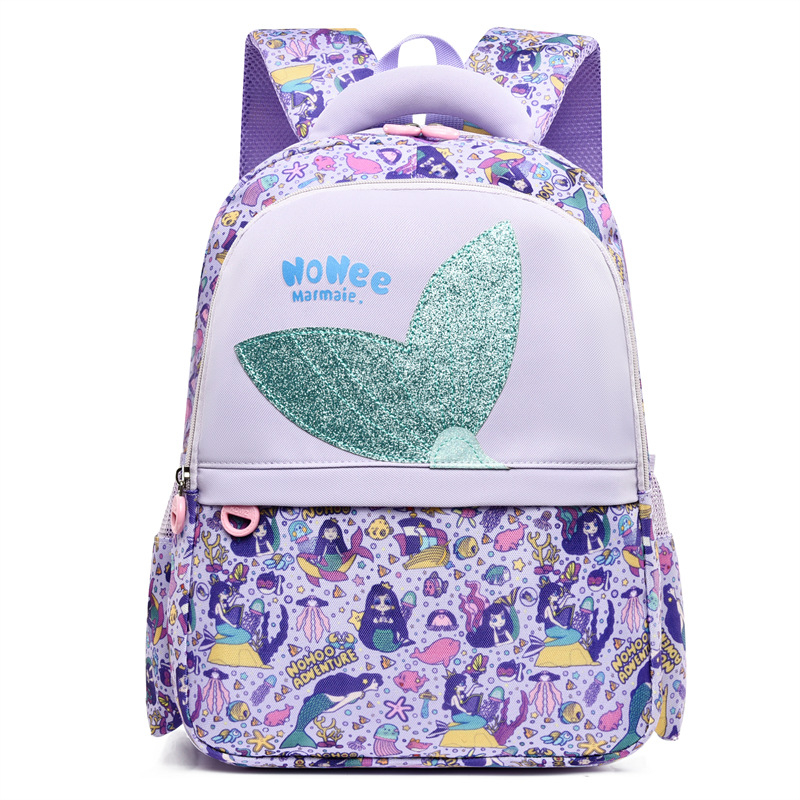 Детска раница с еднорог, карикатурен дизайн и голям капацитет (Oxford плат, Nylon подплата, за училищна употреба, детски стил)
