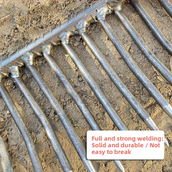 Plieninė grėblė sodo su tankiais dantimis žemės atpalaidavimui – suvirinta žemės ūkio priemonė