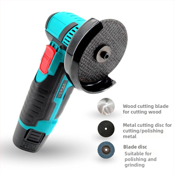 Безжичен ъглошлайф с литиева батерия – за рязане и шлайфане, 220V, тегло 1,6 кг, комплект аксесоари