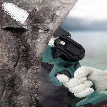 Електрическа верижна резачка, 21V презареждаема литиева батерия, компактна ръчна за подрязване и лека дървообработка