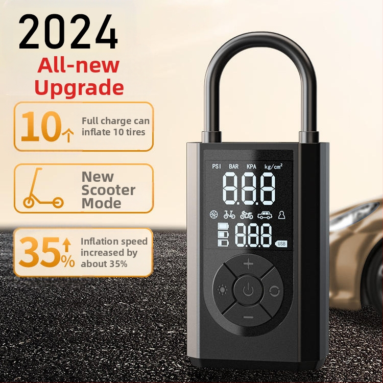 Portatīva automobiļa gaisa sūknis ar riepu spiediena mērītāju, 12V, 120W, 30 L/min, digitālais displejs