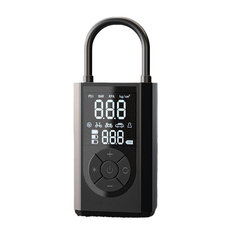 Nešiojama automobilių oro pompa su padangų slėgio matuokliu, 12V, 120W, 30 L/min, skaitmeninis ekranas