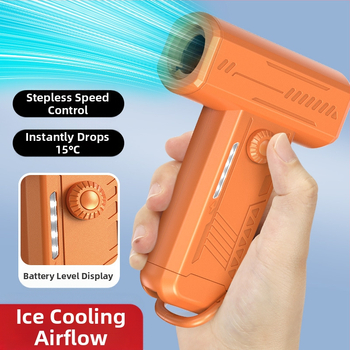 Μίνι φορητός ανεμιστήρας USB με LED φως, κινητήρας χωρίς ψήκτρες, 3 ταχύτητες, ενσωματωμένη μπαταρία 2000-4000 mAh, έως 12 ωρών λειτουργίας
